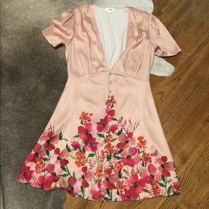 LPA Pink Floral Mini Dress